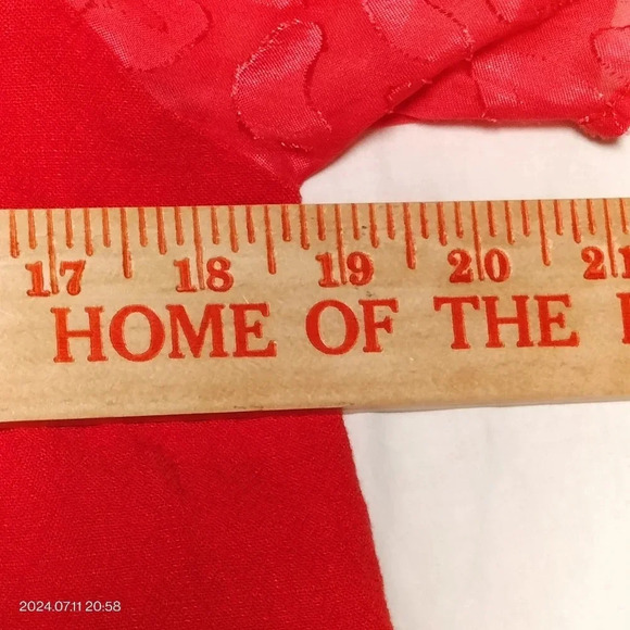 Umgee size Small Coral Orange Flutter Sleeves Tie Neck Top Blouse Boho - Picture 7 of 8